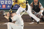 阪神大山３試合ぶりマルチ　打率２割９分６厘に上昇