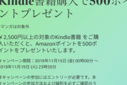 Kindleストア､2500円以上購入で500ポイントプレゼントキャンペーンを開始【対象者のみ】
