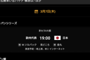 今夜の侍ジャパン、謎の投手が先発