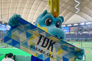 東京ドームで行われた都市対抗野球でブラウブリッツ秋田のブラウゴンが躍動　TDK硬式野球部を全力応援