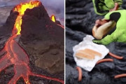 外国人「アイスランドで噴火したから溶岩でホットドッグ焼くわｗｗｗｗ」