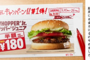 バーガーキング「お客様への還元を最優先すべく、大物タレントに金かけるのやめました。」