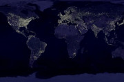 【画像あり】夜の世界地図
