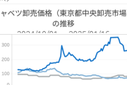 【朗報】キャベツの価格､無事下り始める