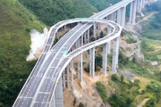 高速道路にUターンレーン？独創的なデザインの中国の高速道路を空撮。