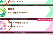 【ウマ娘】「トレーニング成功時～」の効果はお休みで失われないから、数値高い方が優先順位高くなるよね？