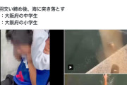 【動画】大阪の中学生さん、小学生相手に暴行＆海に突き落とすというイジメを披露