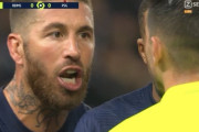 ◆悲報◆PSGのセルヒオ・ラモス、ランス戦で退場処分！キャリア28回目…因みにピクシーはJで13回…別格