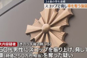 持っていたスコップで男性を脅し車を奪い逃げた24歳の男を逮捕