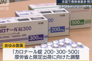 【悲報】 解熱鎮痛剤「カロナール」、コロナで生産が追い付かなくなる