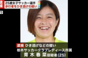 【悲報】ひき逃げ容疑の女子サッカー選手の逮捕時のニュースで使用された画像が酷すぎるｗｗｗ