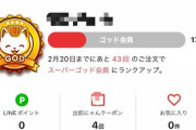 【悲報】ワイさん、出前館使いすぎて「ゴッド会員」にされてしまうwwwwww