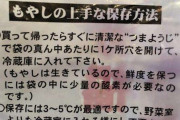 もやしの「上手な保存方法」がヤバすぎると話題にｗｗｗｗｗ