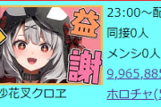 【速報】ホロライブの次期王者、配信1時間で1000万円を稼ぐｗｗｗｗｗｗｗｗｗ