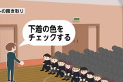 福岡の中学校、一線を越える「廊下に1列に並ばせシャツの胸を開けて下着チェック」「男女一緒の体育館で下着の色をチェック」男性教師が目視→違反したら下着を脱がすプレイも