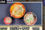 【悲報】藤井二冠、「天とじ丼+冷そば」\1050