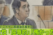 【悲報】ジャンポケ斉藤被告「たしかに被害者に舐めさせたけど、たった10秒ですよ？w」
