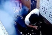 【中国】エレベーターの中で電動スクーターが発火してしまう事故ふたたび。