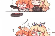【FGO】パンケーキ作るぐだ子とそれを見守るバゲ子！！　不器用すぎるｗ