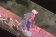 警察官が拘束した男性を橋から投げ落とす、ショッキングな動画が拡散…ブラジル！