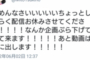 委員長「ンゴちゃんに志摩スペイン村に誘われた 」ンゴ＆委員長「しばらく休みます」【悲報】人気Vtuberの月ノ美兎さん、活動休止へ　新人からの精神的プレッシャーからか？