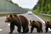 【速報】北陸自動車道でクマ3頭氏ぬ