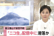 【衝撃】ニコ生主さんのヤバすぎる富士山滑落映像がこちら・・・