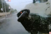 【茨城】危なっ！ドーン！してしまう悪天候の右直事故ドライブレコーダー。