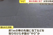 【恐怖！やり男】 棒に刃物を付けたお手製の"槍"を面識のない女性に突きつけた男を逮捕