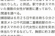 【悲報】歩きスマホしてる女性に体当たりしたオッサン、不起訴