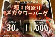 【画像】彡(^)(^)「このハンバーグ30分以内に食べ切れたら無料の上に食事券2000円？余裕すぎるやろｗ」