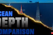 海ってヤバすぎ。海の深さを地上の建造物と比較する動画が反響を呼ぶ