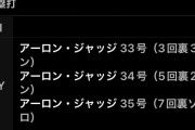 アーロン・ジャッジ　33号34号35号