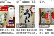 【悲報】メルカリ闇市、今日もお米大量出品数