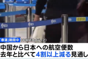中国の怒り収まらず！春節の旅行客4割減へ