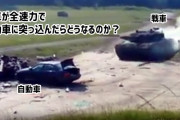戦車が全速力で自動車に突っ込んだらどうなるのか？驚愕の衝撃実験