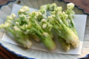 【画像】野菜の天ぷら界の最高峰って「タラの芽」だよな