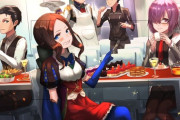 【FGO】カルデア食堂風景イラスト！！　「ああ、人生はとても楽しい」