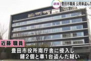 【愛知】公用車窃盗疑い、豊田市職員を逮捕