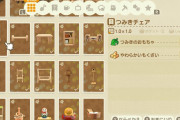【雑談】『あつまれどうぶつの森』、タンスの中の素材をそのままDIYしたいんだが