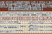 「アイドルマスターミリオンライブ！8thLIVE Twelw@ve LIVE Blu-ray COMPLETE THE@TER」予約開始！特典映像も収録