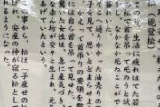 「子産せの松」の逸話が意味不明で怖い。