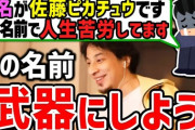 【悲報】佐藤ピカチュウさん、自分の名前についてひろゆきに相談してしまう