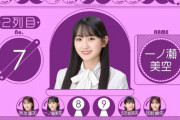 【乃木坂46】五百城、一ノ瀬が躍進！5期生の選抜最新序列がこちら