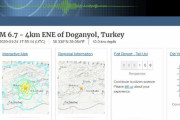 トルコ東部で「M6.7」の地震が発生！震源深さ約10km