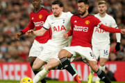 トッテナムが2度のビハインド追いつき、マンUと勝ち点1を分け合う