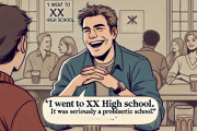 彼「俺○○校出身wまじで問題ありありの高校だったからね～w」