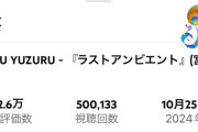 『ラストアンビエント』 50万回達成おめでとう