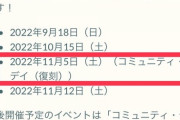 【ポケモンGO】11月5日の「復刻コミュデイ」に来て欲しいポケモン