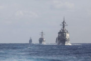 日米イージス艦が日本周辺海域で共同訓練を実施…護衛艦「あしがら」が米海軍艦艇と各種戦術訓練！